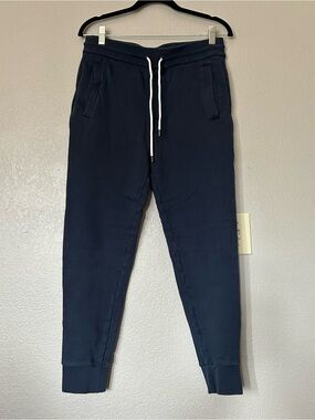 Michael Kors Men's Navy Blue Heavyweight French Terry Jogger Sweatpants Sz S